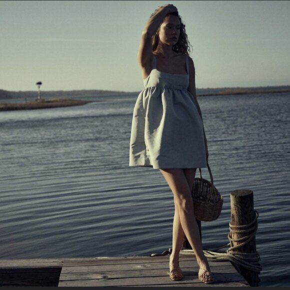 Doen Heirloom Caitrin Dress in Frost - Blue XXS - Picture 2 of 11